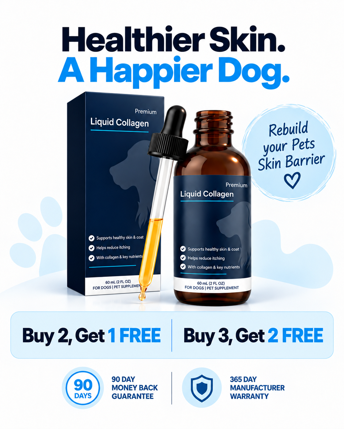Healthier skin, a happier dog